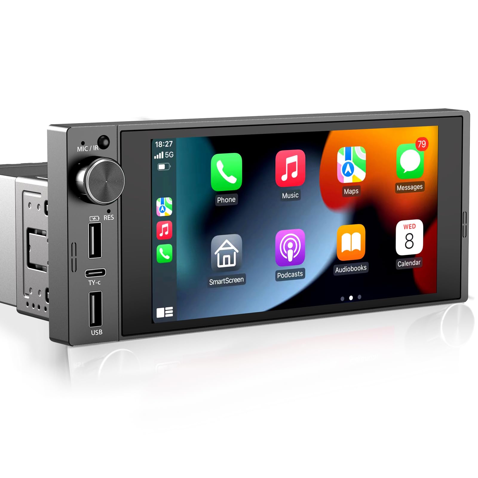 Amazon.com: Single Din Touchscreen Radio Wireless Apple Car Play